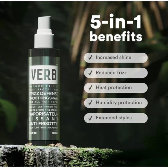 Verb Frizz Defense Smoothing Spray Anti-Frizz Shield, Heat Protectant, 5 bottles - Picture 6 of 8